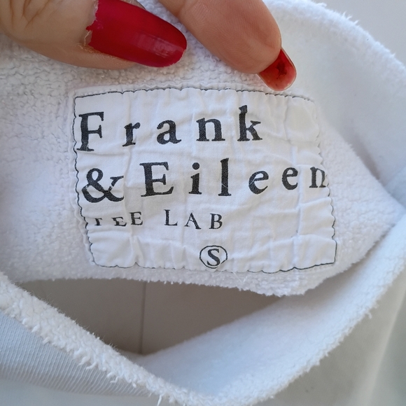 FRANK & EILEEN SZ S "EFFIE" USA CAPELET WIDE SOFT COTTON RAW HEM PULLOVER - Picture 6 of 9